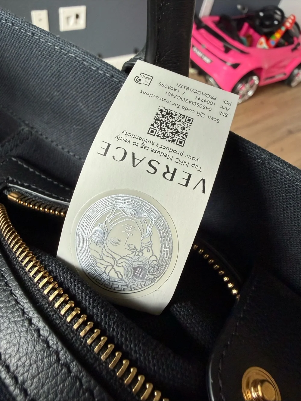 Versace “La Medusa” Logo Canvas Tote Bag